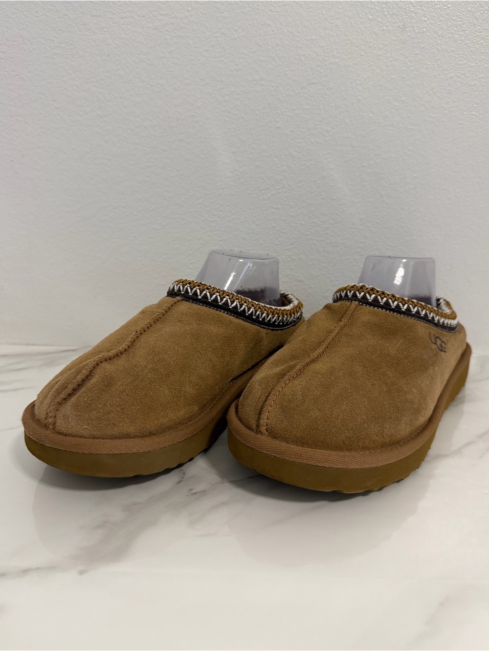 Ugg Tasman slippers tan  suede leather size 8-9